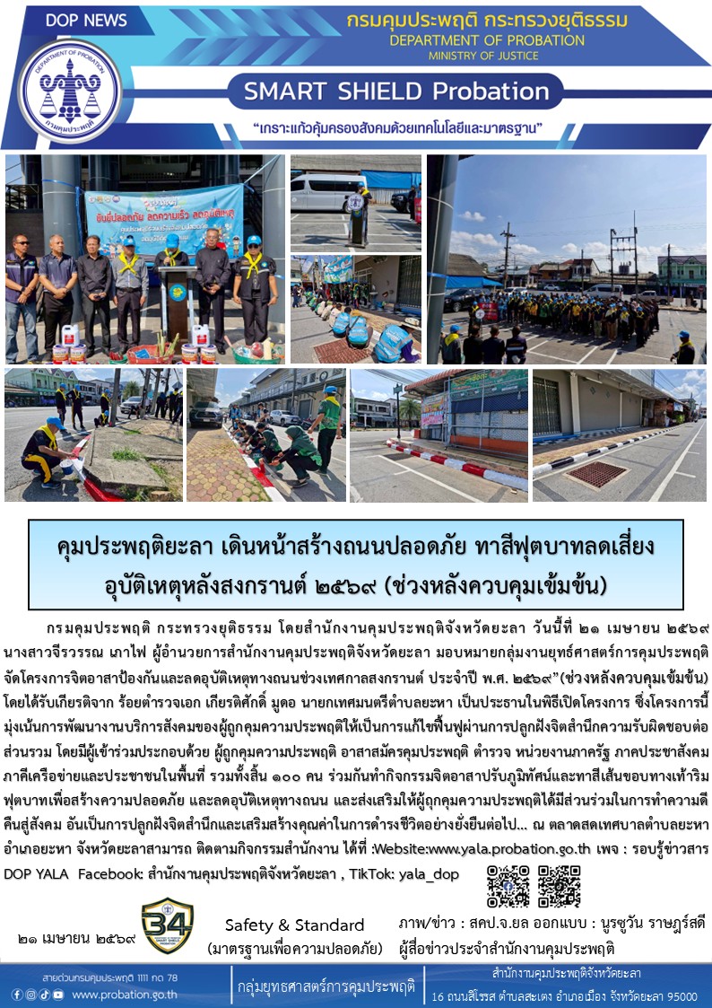 ทาสีฟุตบาท ณ ตลาดสดยะหา